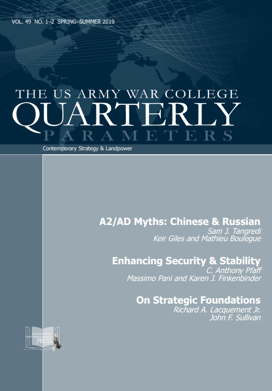 Parameters VOL. 49 NO. 1–2 Spring–Summer 2019 Parameters VOL. 49 NO. 1–2 Spring–Summer 2019