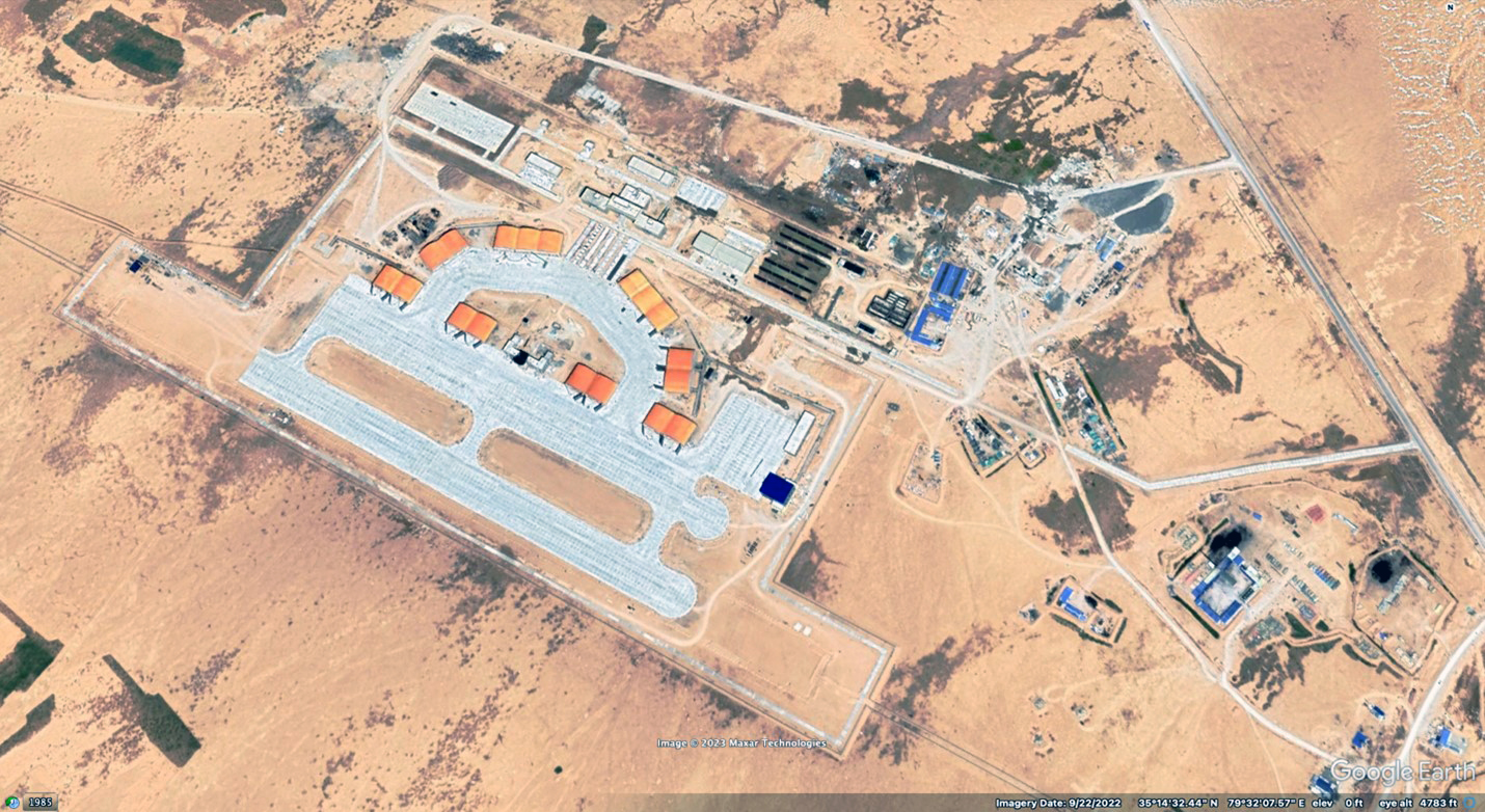 Airfield at Tianshuihai under construction, September 2022 Airfield at Tianshuihai under construction, September 2022